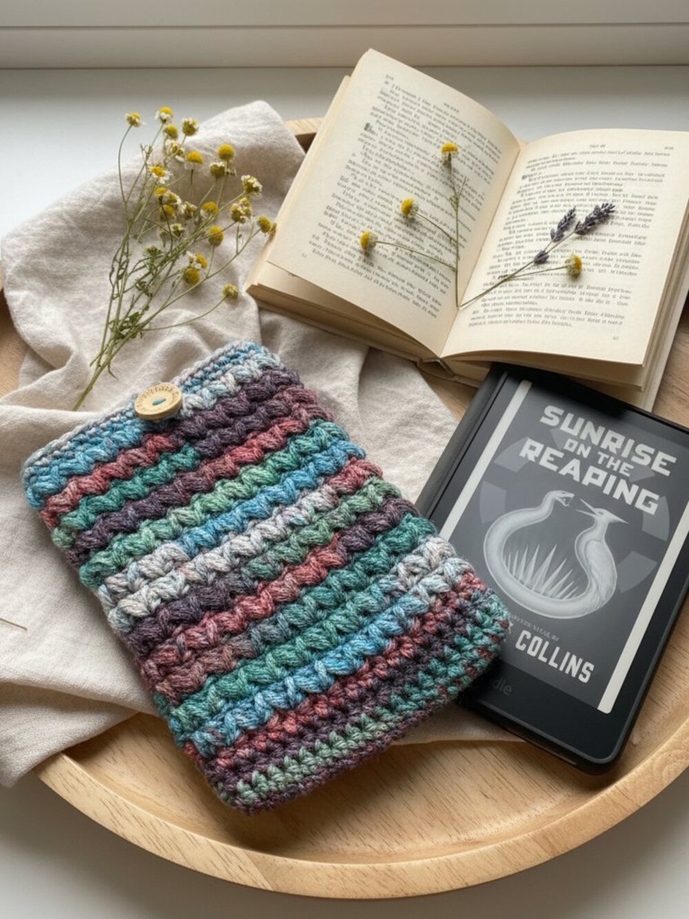 Kindle Paperwhite Sleeve — Fae Tide Crochet E-Reader & Paperback Cover
